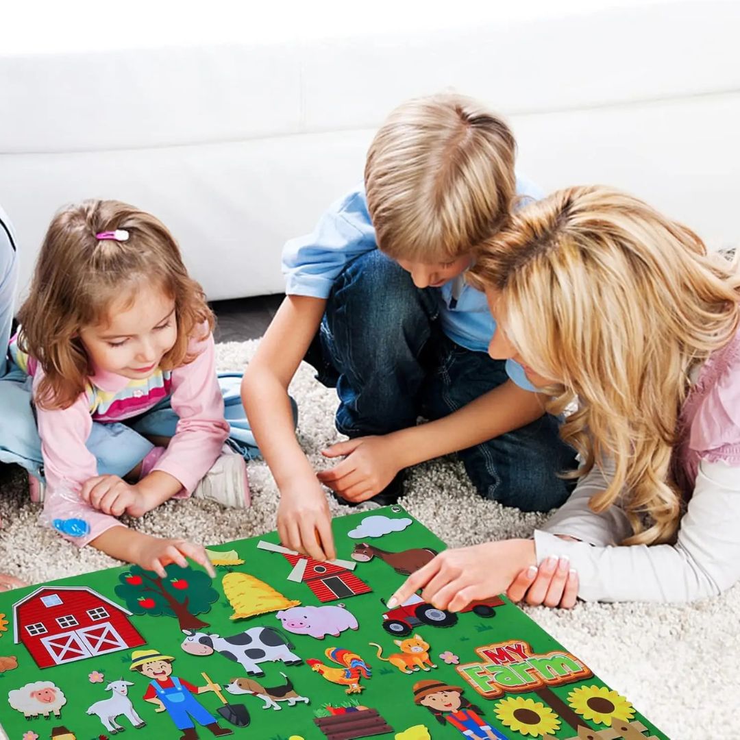 Spielerische Filz Lernwelt
