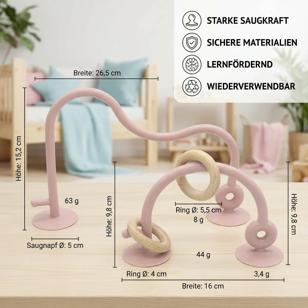Baby Motorik Spielzeug – Saugnapf Lernspielzeug aus Silikon