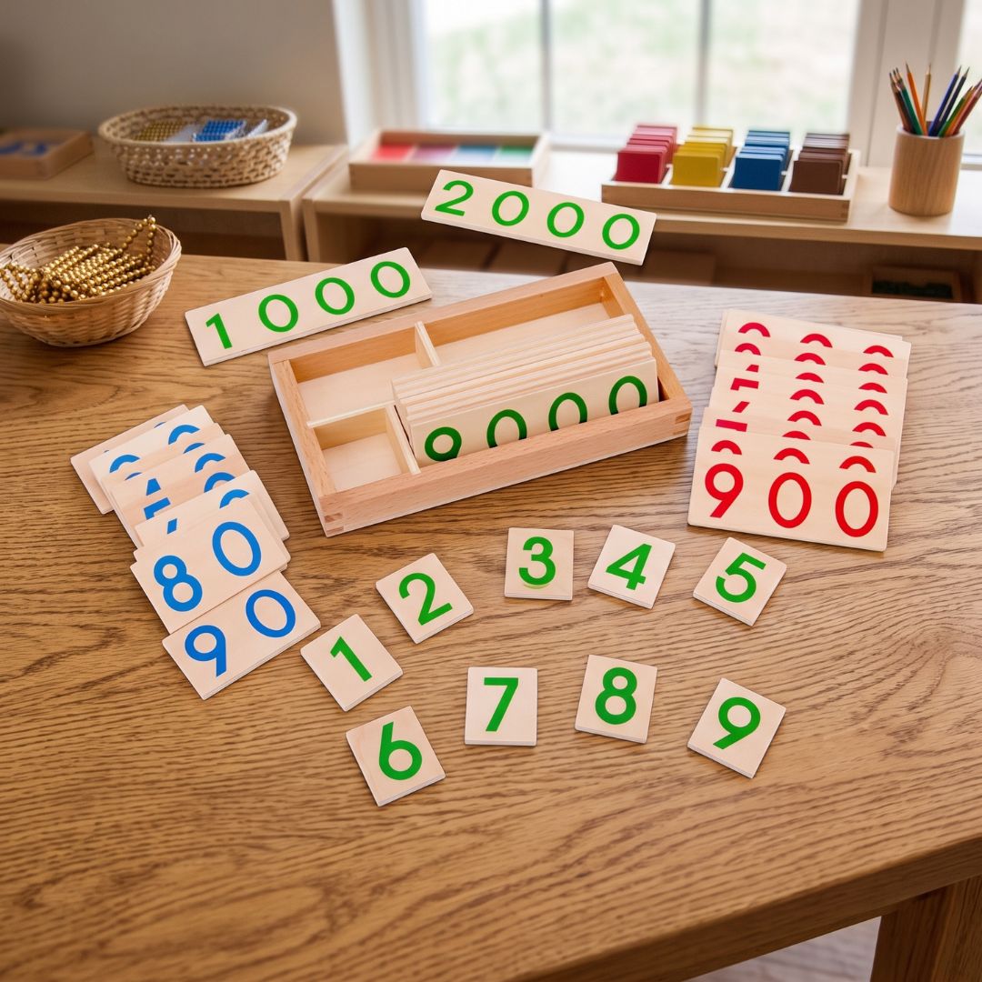 RechenSpaß - Montessori Zählspiel aus Holz für Kinder