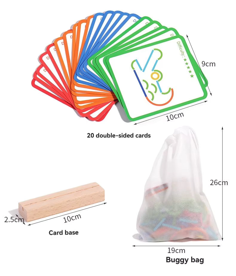 Montessori Formen-Puzzle-Stäbchen
