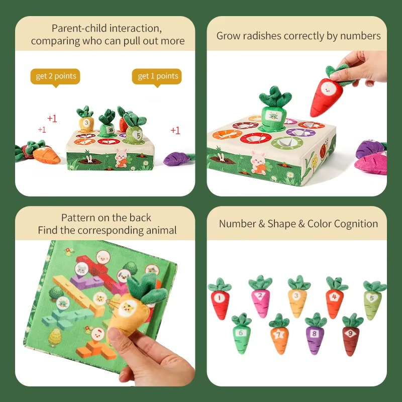 Montessori Karotten Sortier Spiel für Kinder