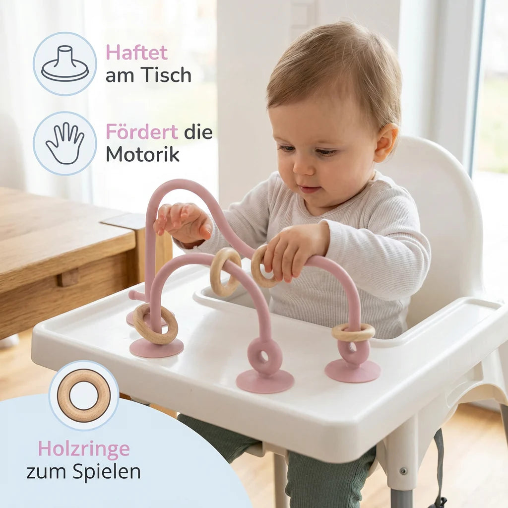 Baby Motorik Spielzeug – Saugnapf Lernspielzeug aus Silikon