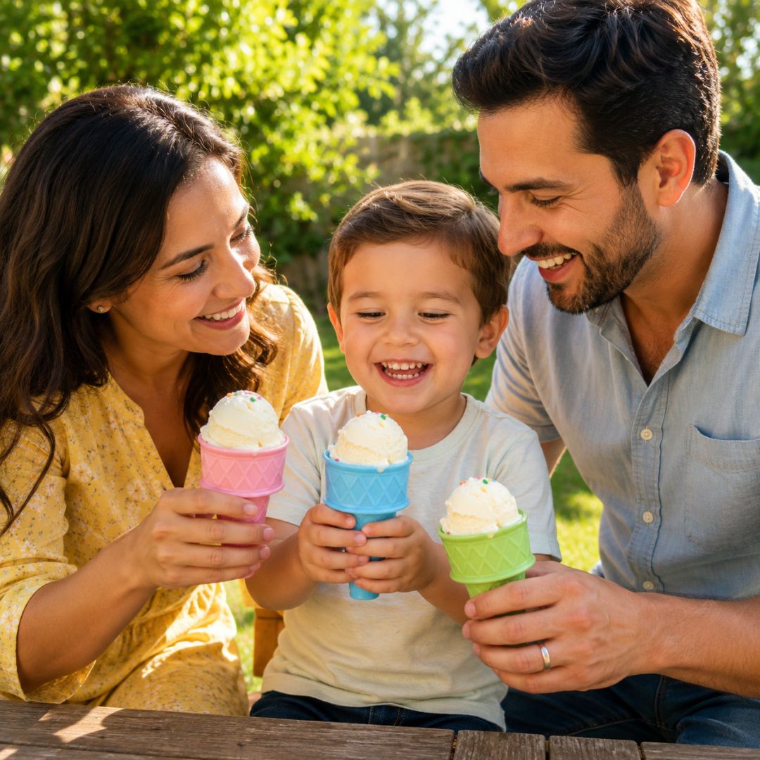 Eisbecher To-Go - Silikon Kinder Eisbecher 2er Set