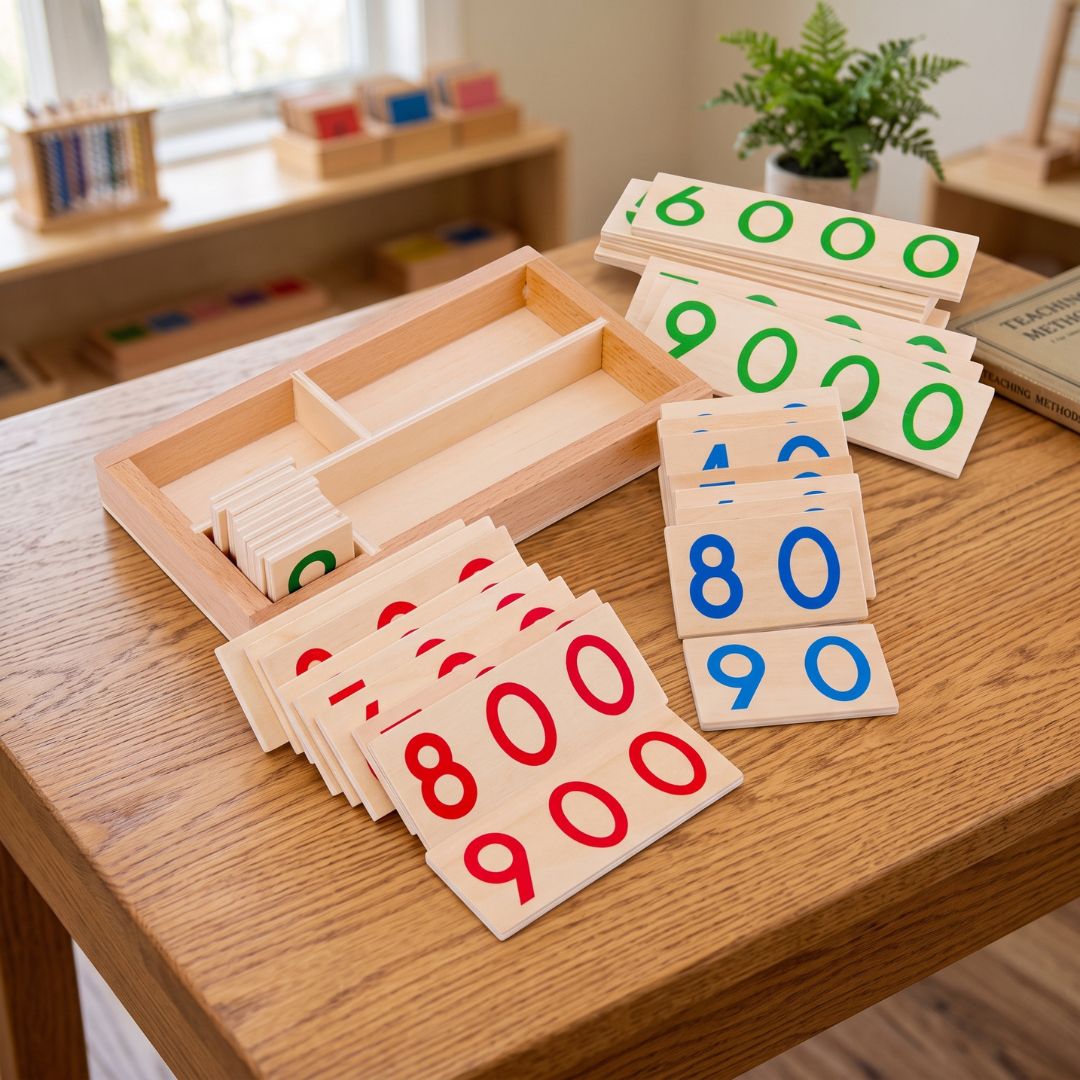 RechenSpaß - Montessori Zählspiel aus Holz für Kinder