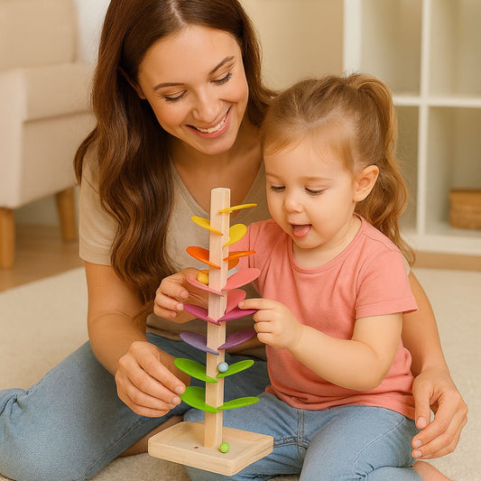 Montessori Murmel Turm aus Holz