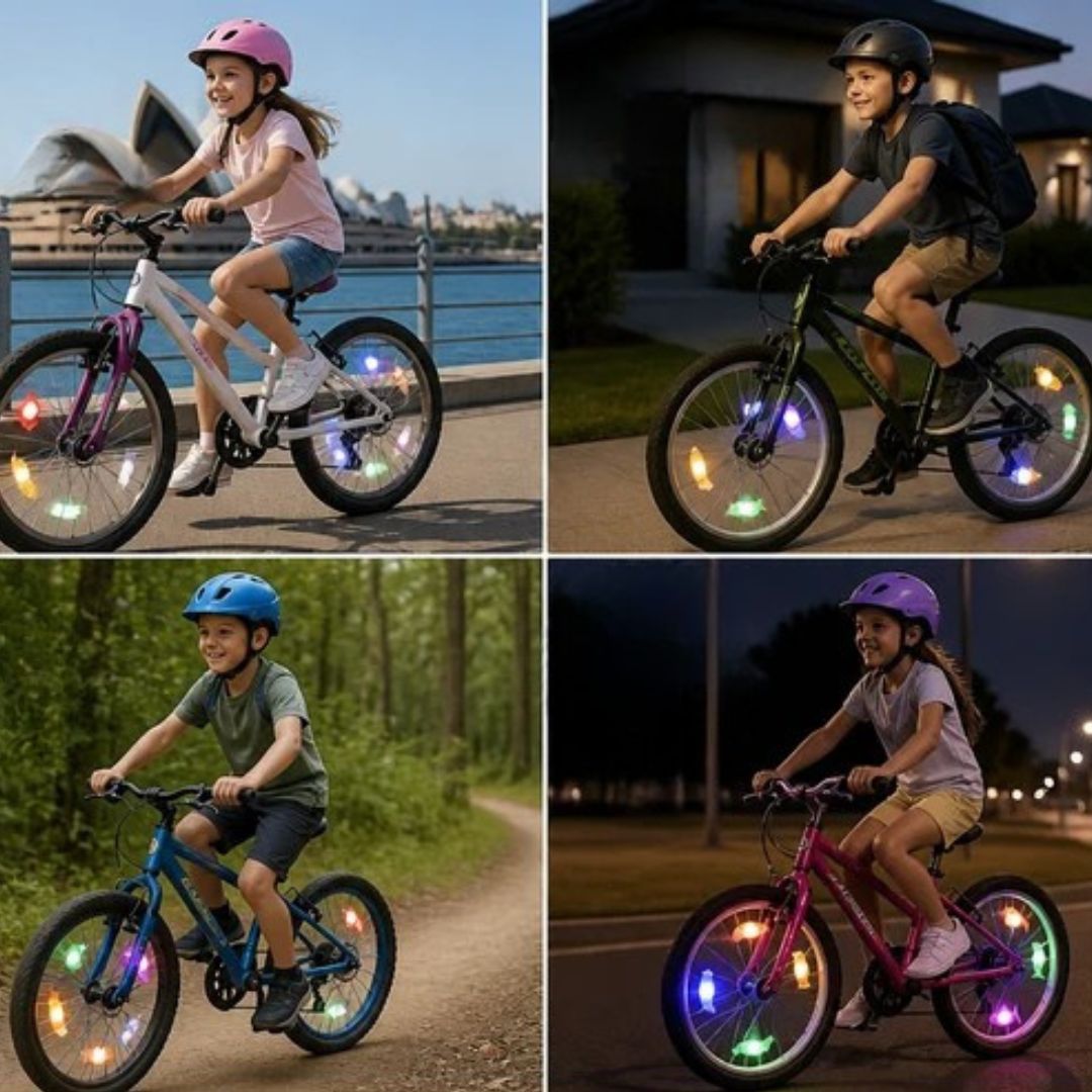SpeichenLicht - Bunte LED-Beleuchtung fürs Kinderfahrrad