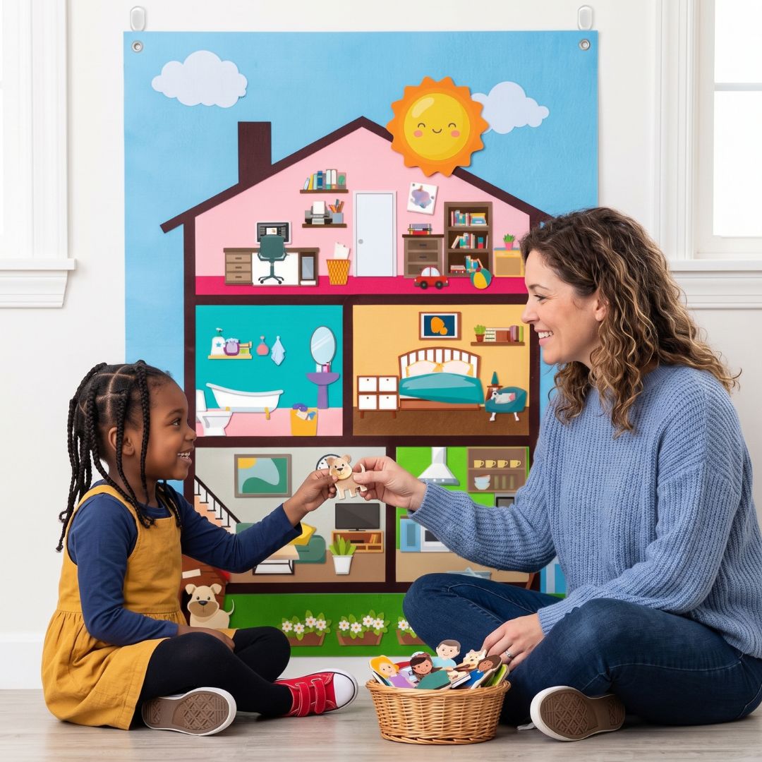 FilzWelt - Interaktives Filz-Lernbrett für Kinder