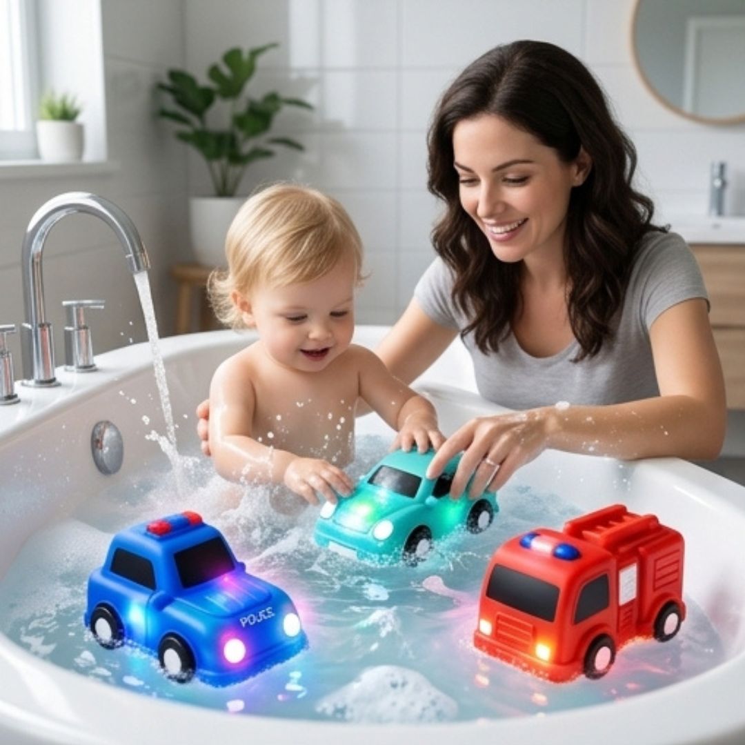 PlanschAutos - Leuchtende Wasser-Aktivierte Badeautos
