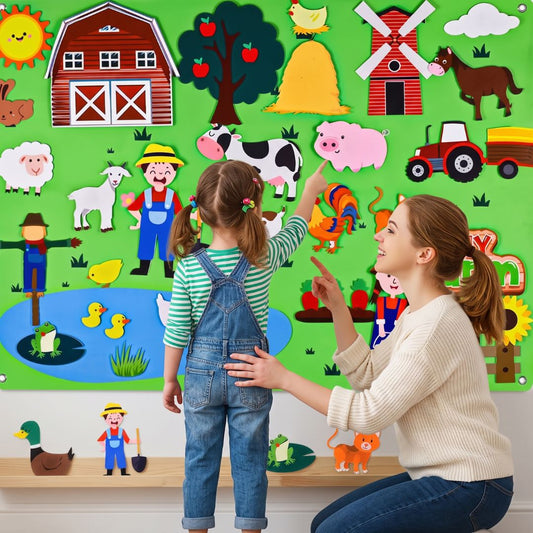 FilzWelt - Interaktives Filz-Lernbrett für Kinder