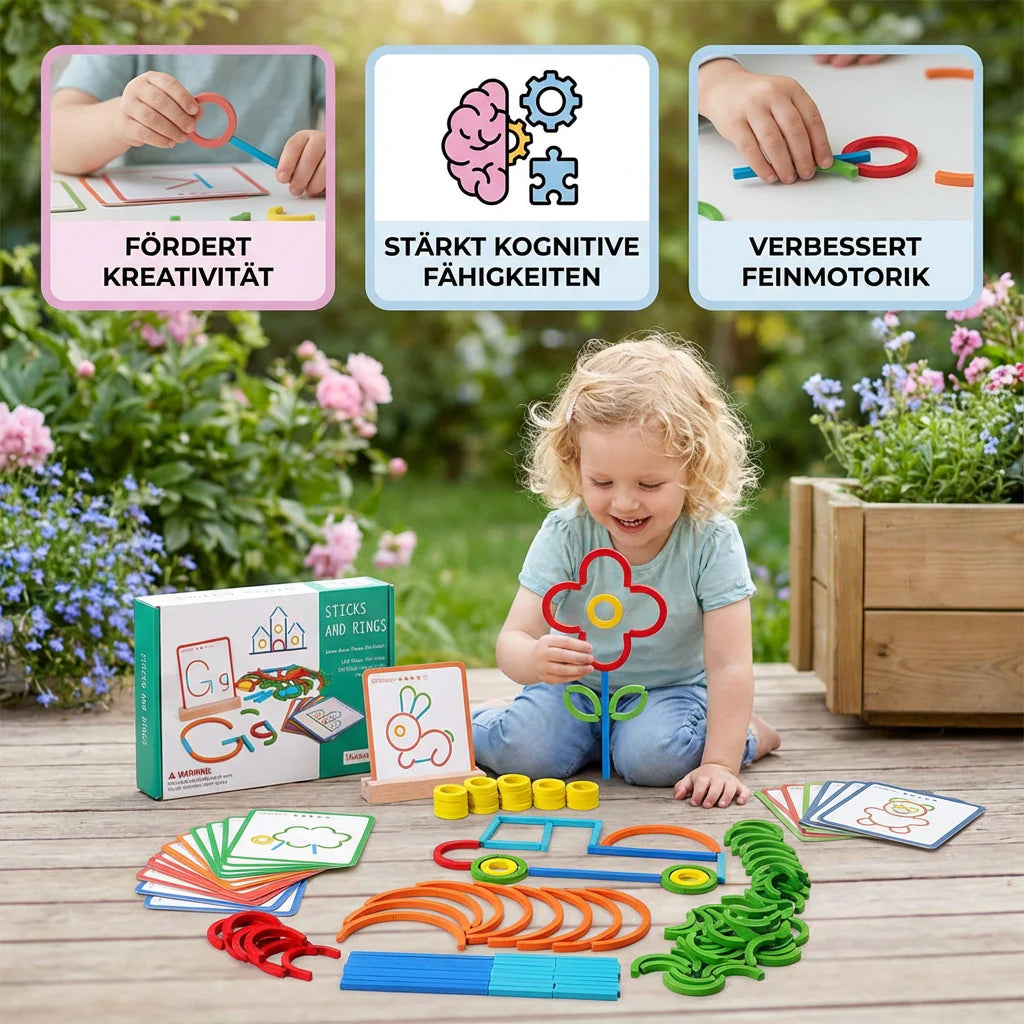 Montessori Formen-Puzzle-Stäbchen