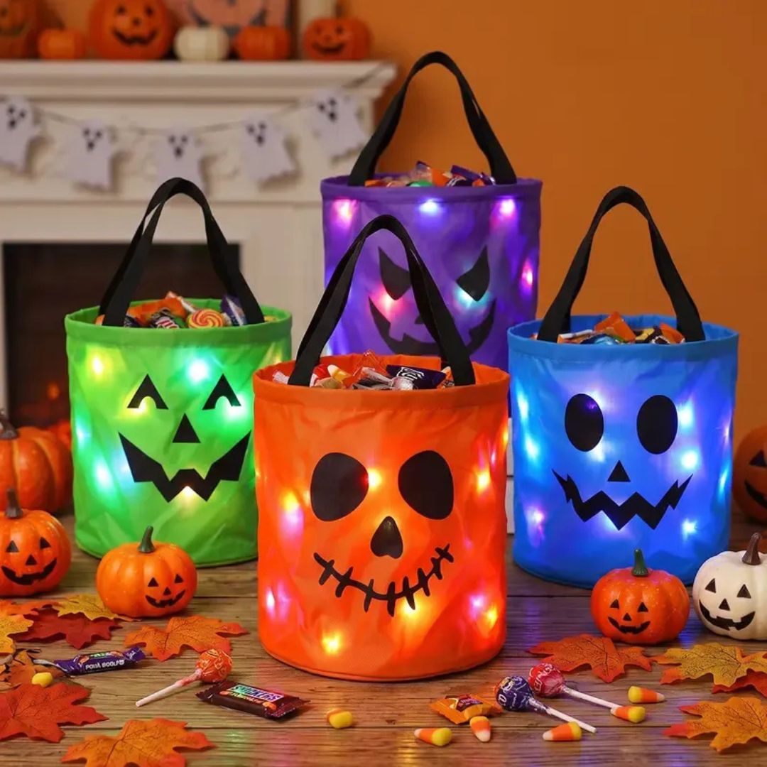 GruselTüte - Leuchtende Halloween Süßigkeitentasche