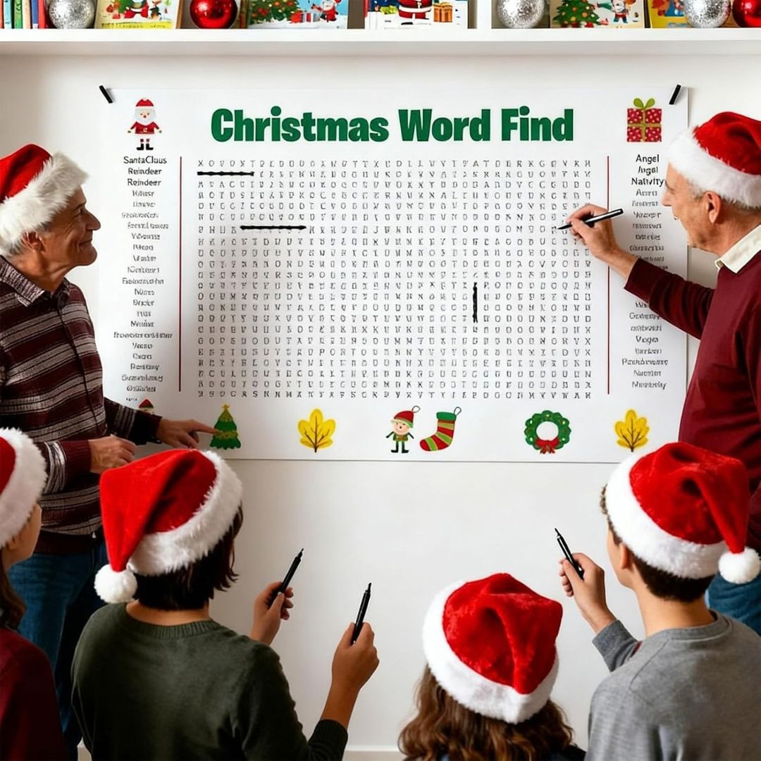 FestSuche - Riesen-Weihnachts-Wörterrätsel-Poster