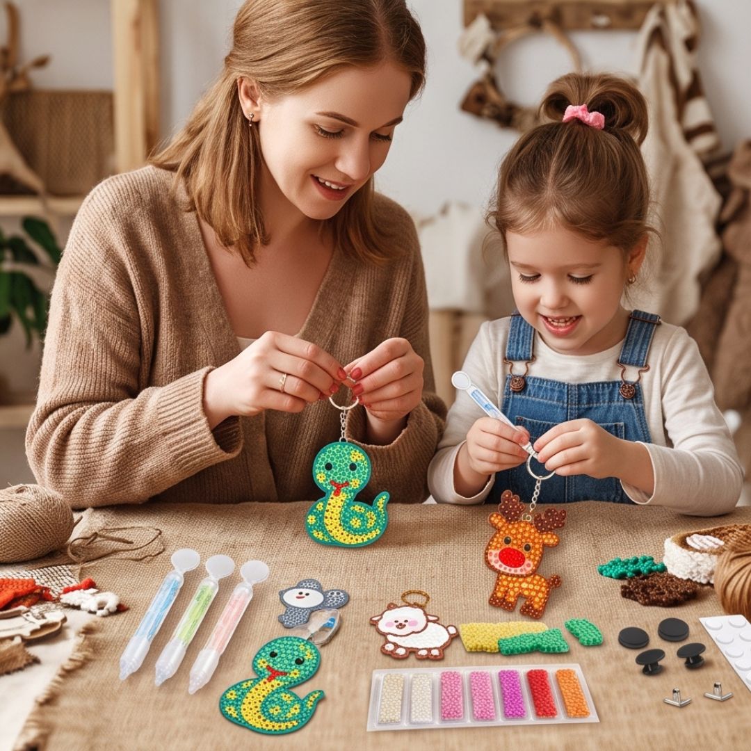 PerlenSpaß - DIY Klebe-Perlen Bastelset für Kinder