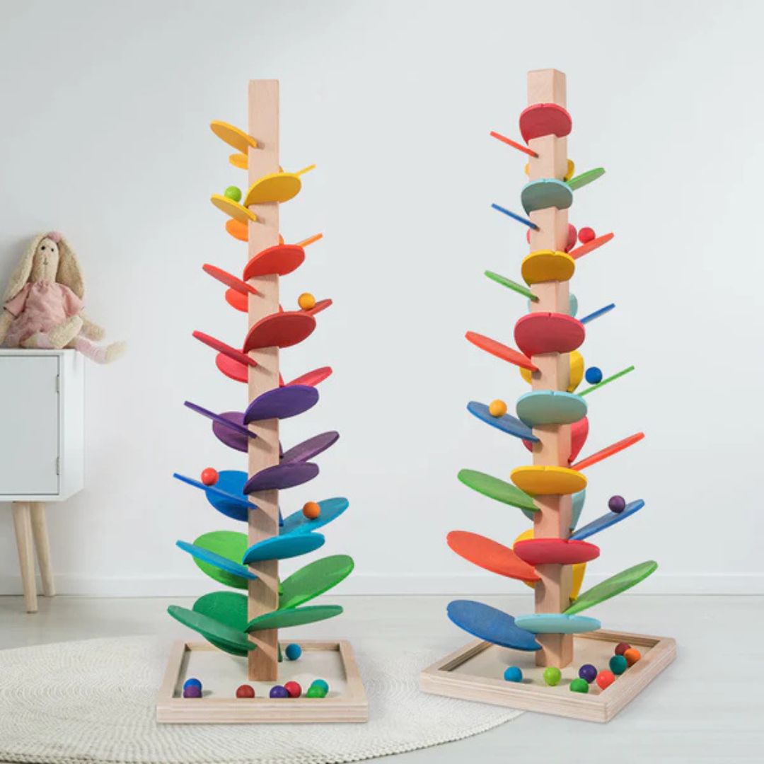 Montessori Murmel Turm aus Holz