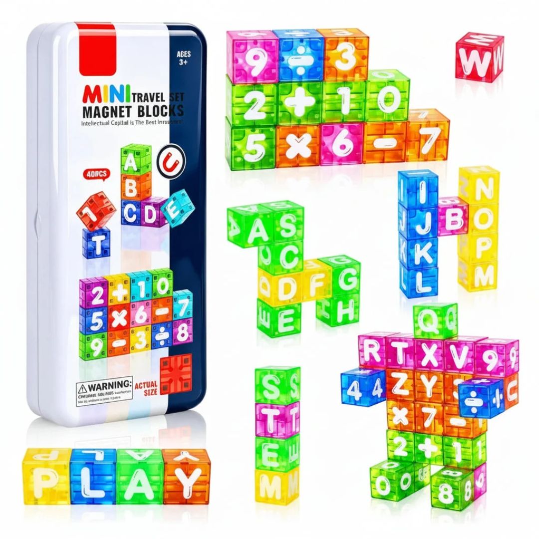 AlphaWürfel - Magnetisches Buchstaben- & Zahlen-Lernset für Kinder