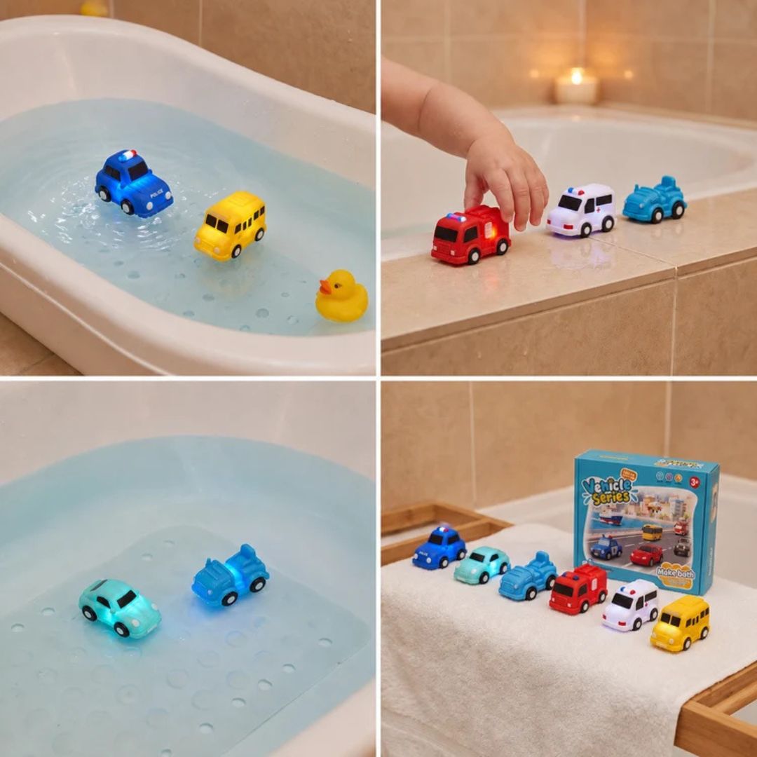 PlanschAutos - Leuchtende Wasser-Aktivierte Badeautos