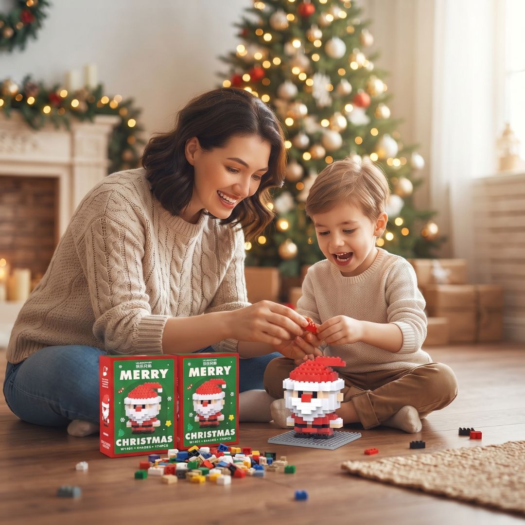 WeihnachtsFiguren - Bauklötzchen-Set