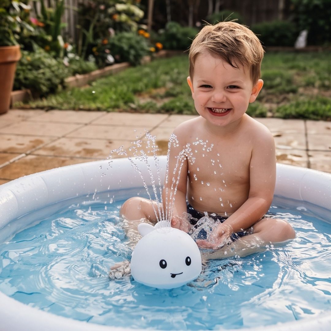 SprudelWal - Leuchtender Wal für die Badewanne