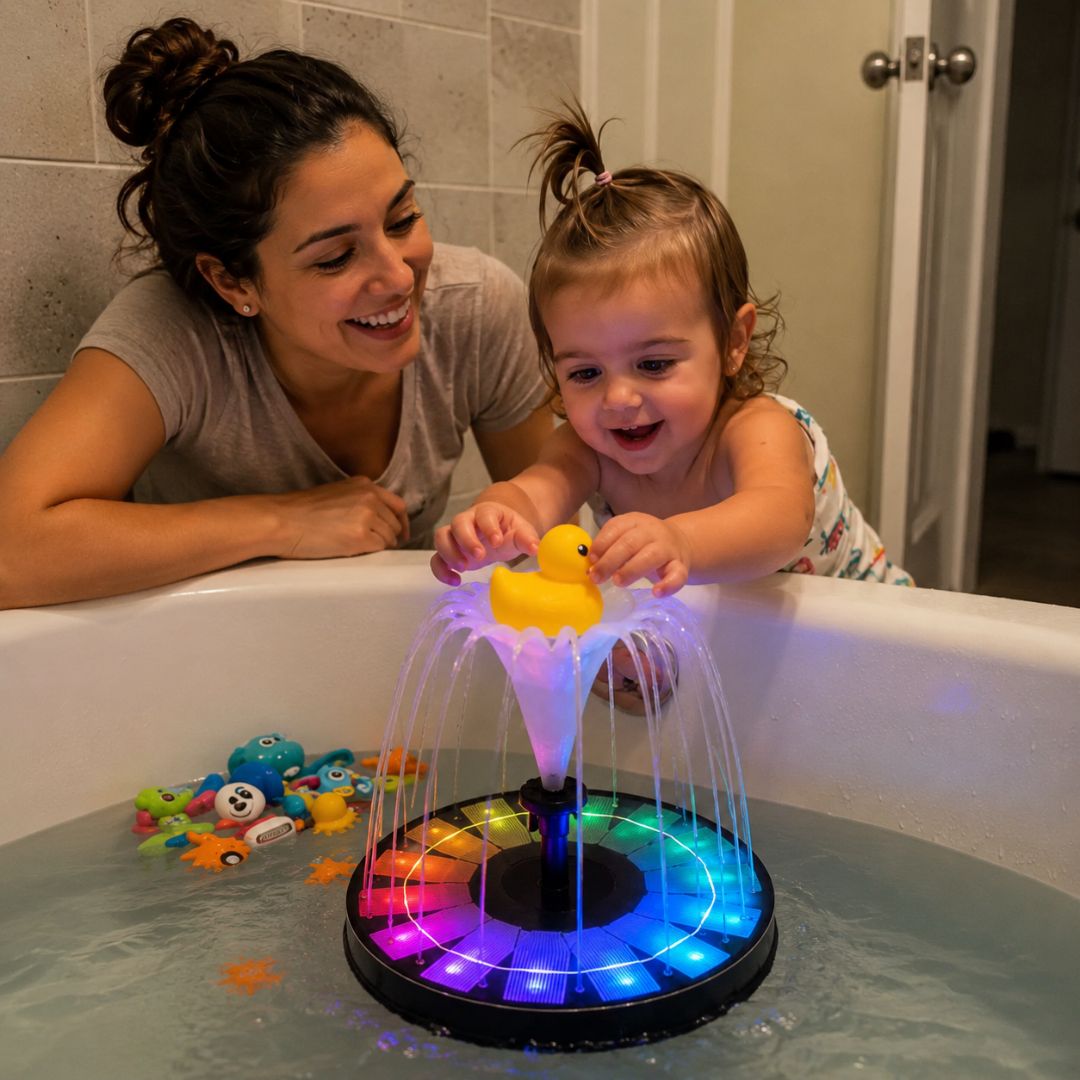 Leuchtender LED Springbrunnen für Kinder