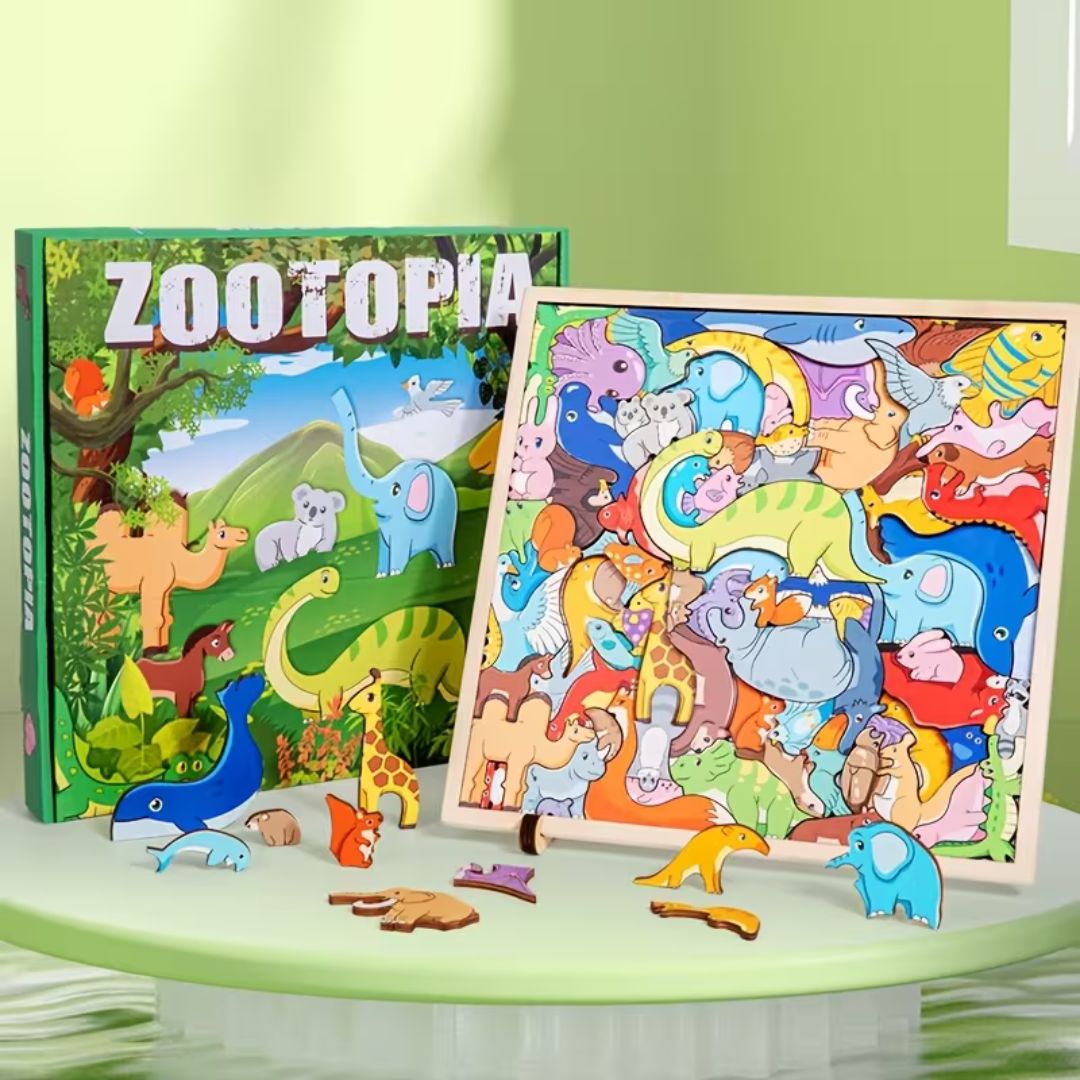 AnimalMatch - Holzspiel zum Tierzuordnen