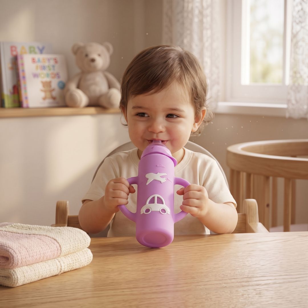 Ergonomische Glas-Babyflasche