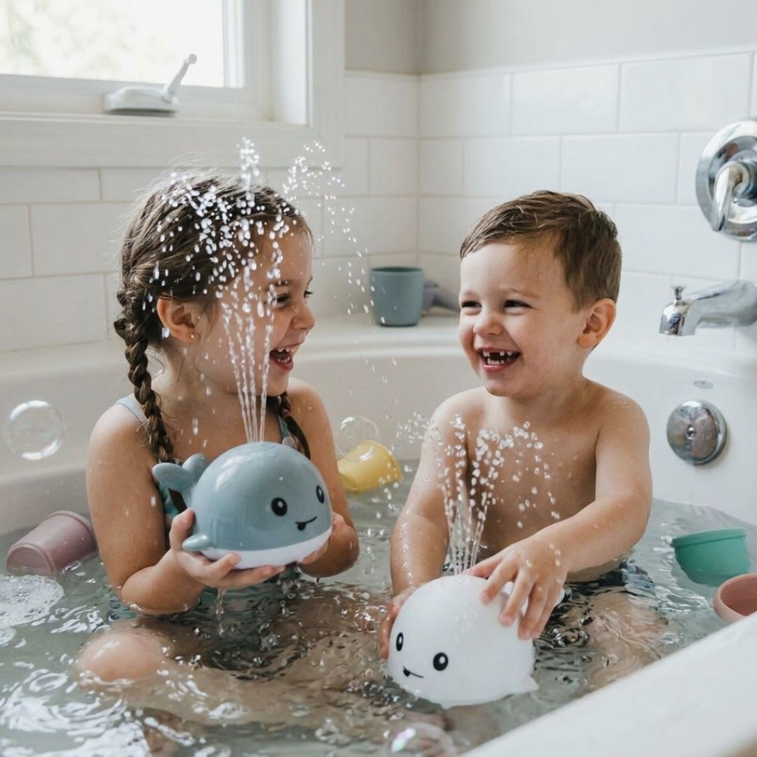 SprudelWal - Leuchtender Wal für die Badewanne