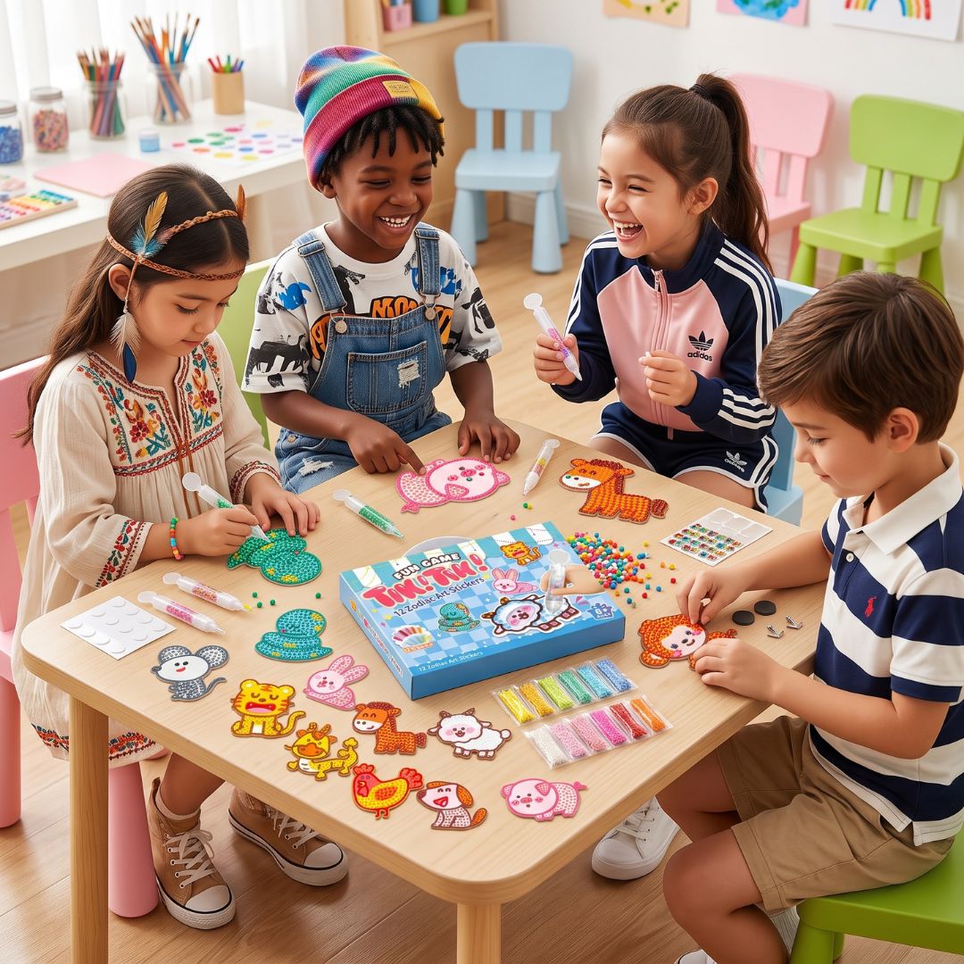 PerlenSpaß - DIY Klebe-Perlen Bastelset für Kinder
