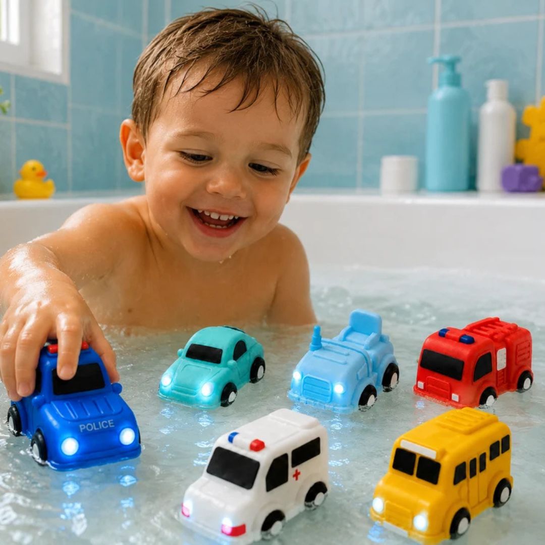 PlanschAutos - Leuchtende Wasser-Aktivierte Badeautos