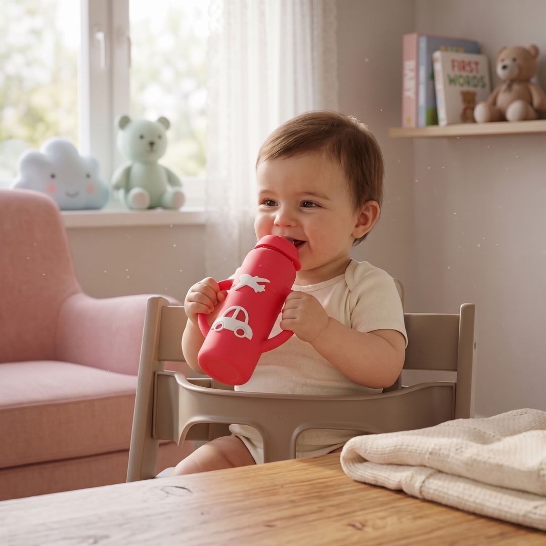 Ergonomische Glas-Babyflasche