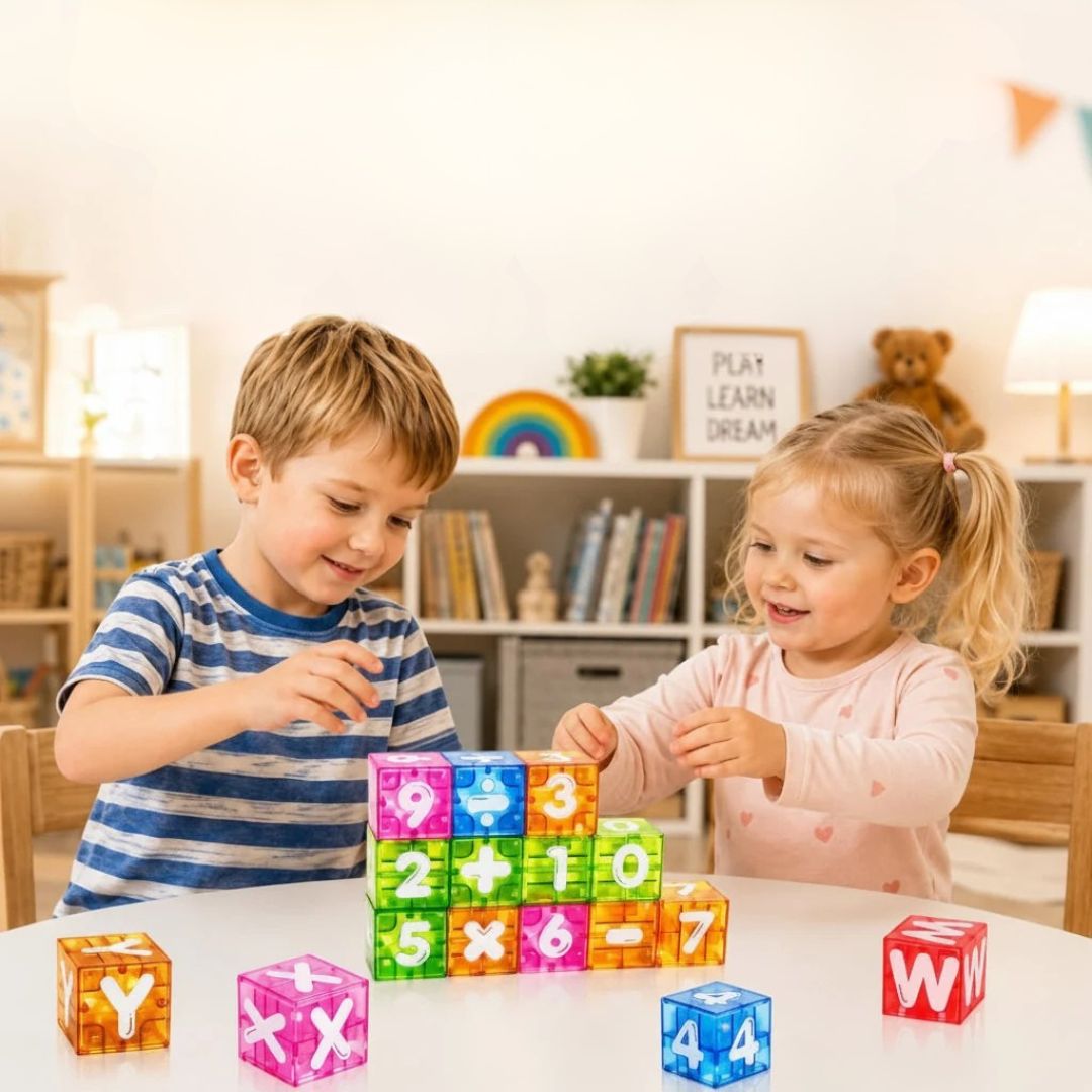 AlphaWürfel - Magnetisches Buchstaben- & Zahlen-Lernset für Kinder