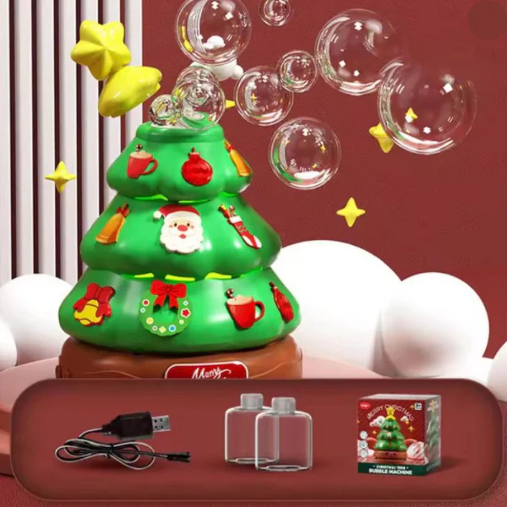 Musikalischer Weihnachtsbaum mit Seifenblasen