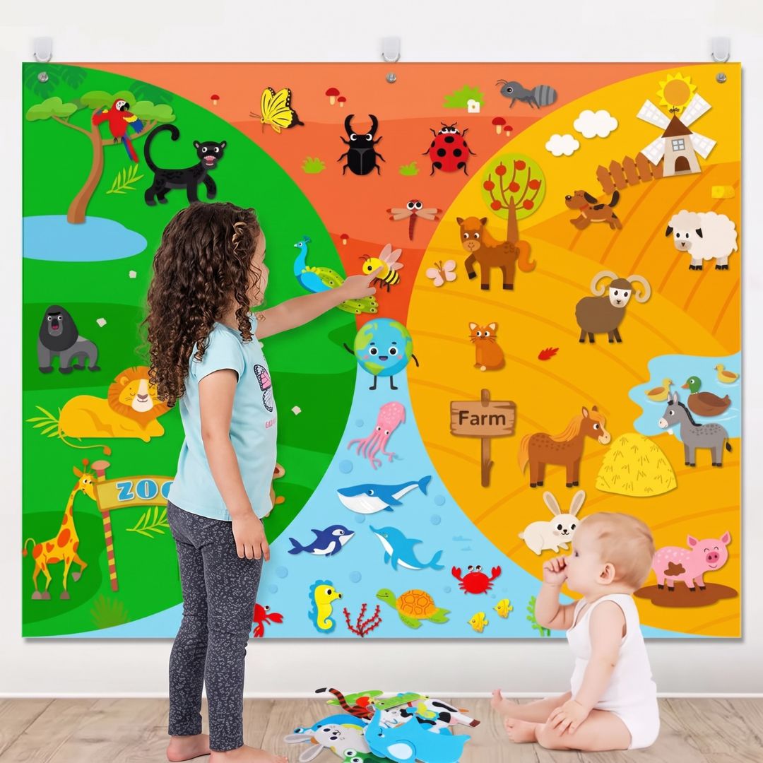 FilzWelt - Interaktives Filz-Lernbrett für Kinder