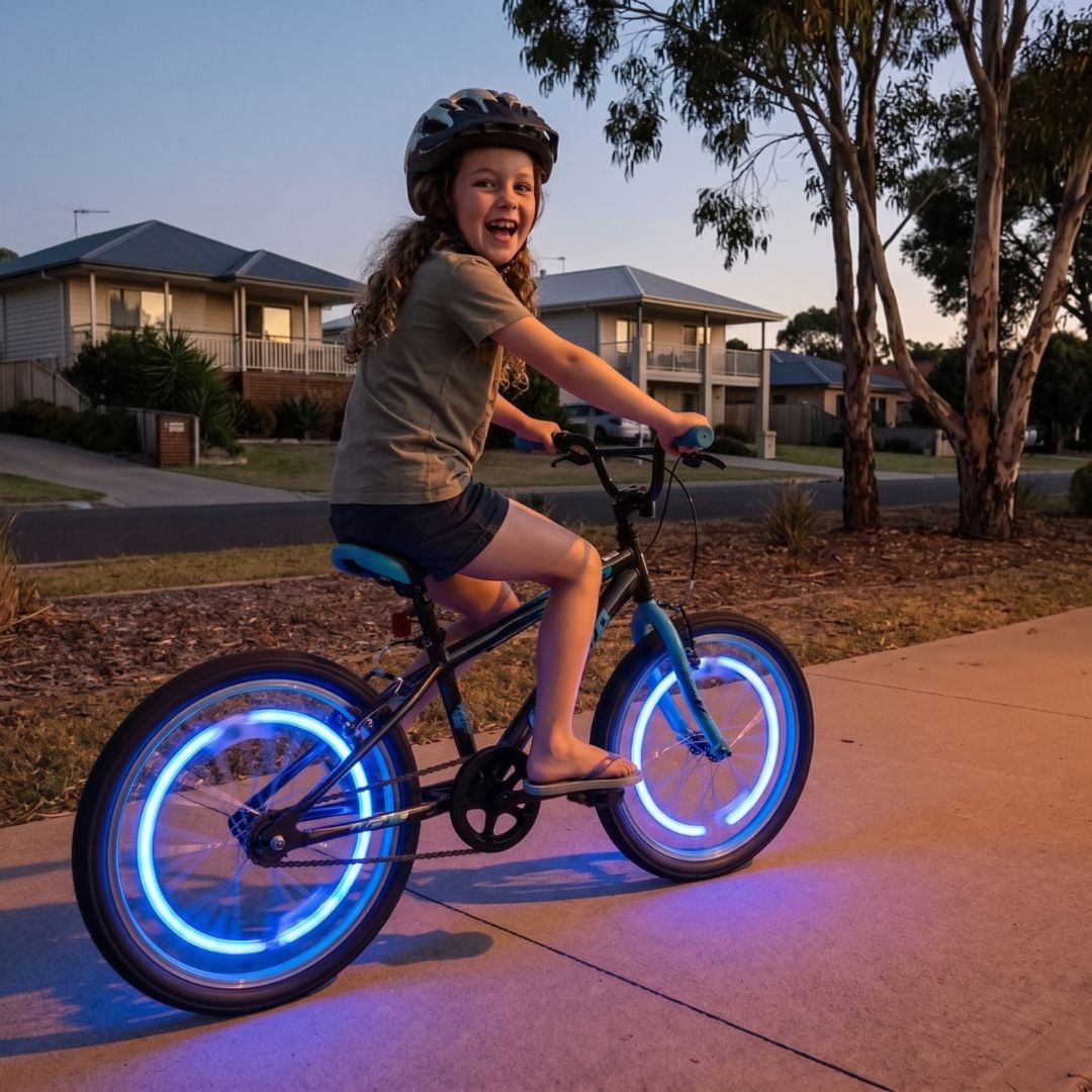 SpeichenLicht - Bunte LED-Beleuchtung fürs Kinderfahrrad