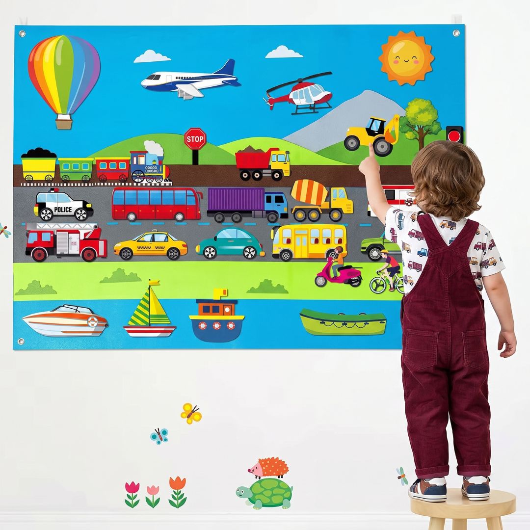 FilzWelt - Interaktives Filz-Lernbrett für Kinder