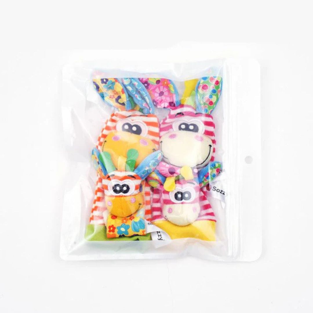 Fühl-Freunde – Sensorik-Socken & Armband für Babys