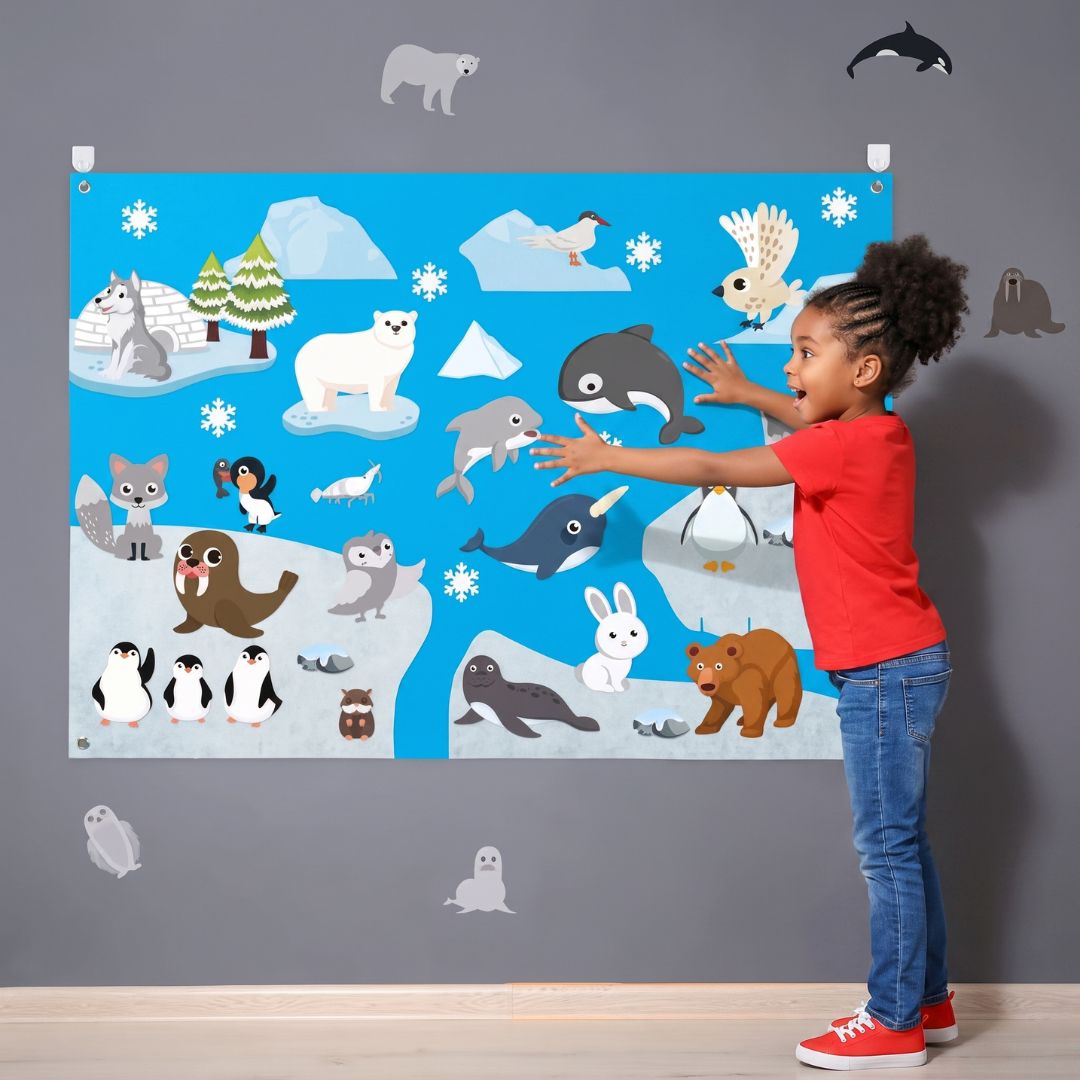 FilzWelt - Interaktives Filz-Lernbrett für Kinder