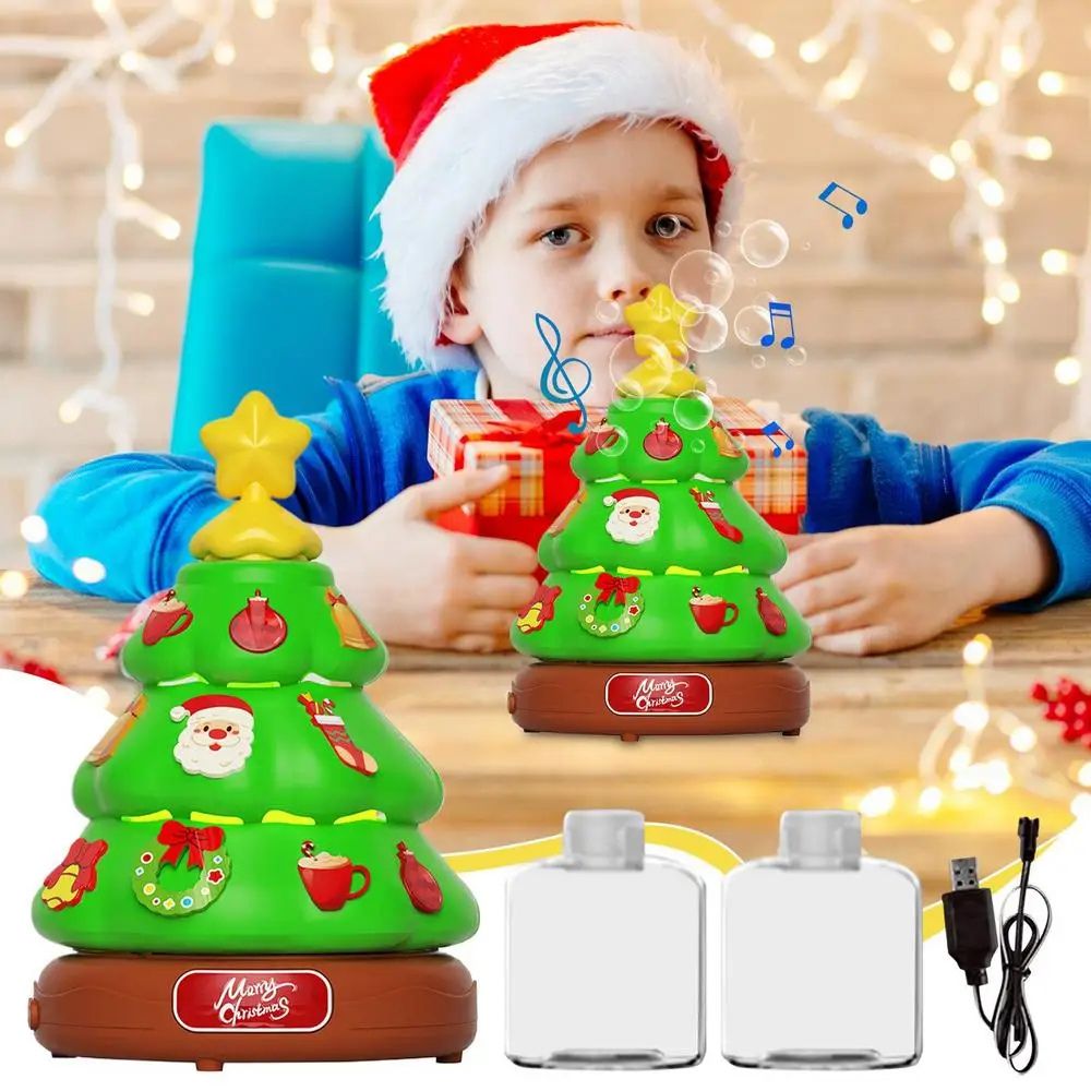 Musikalischer Weihnachtsbaum mit Seifenblasen