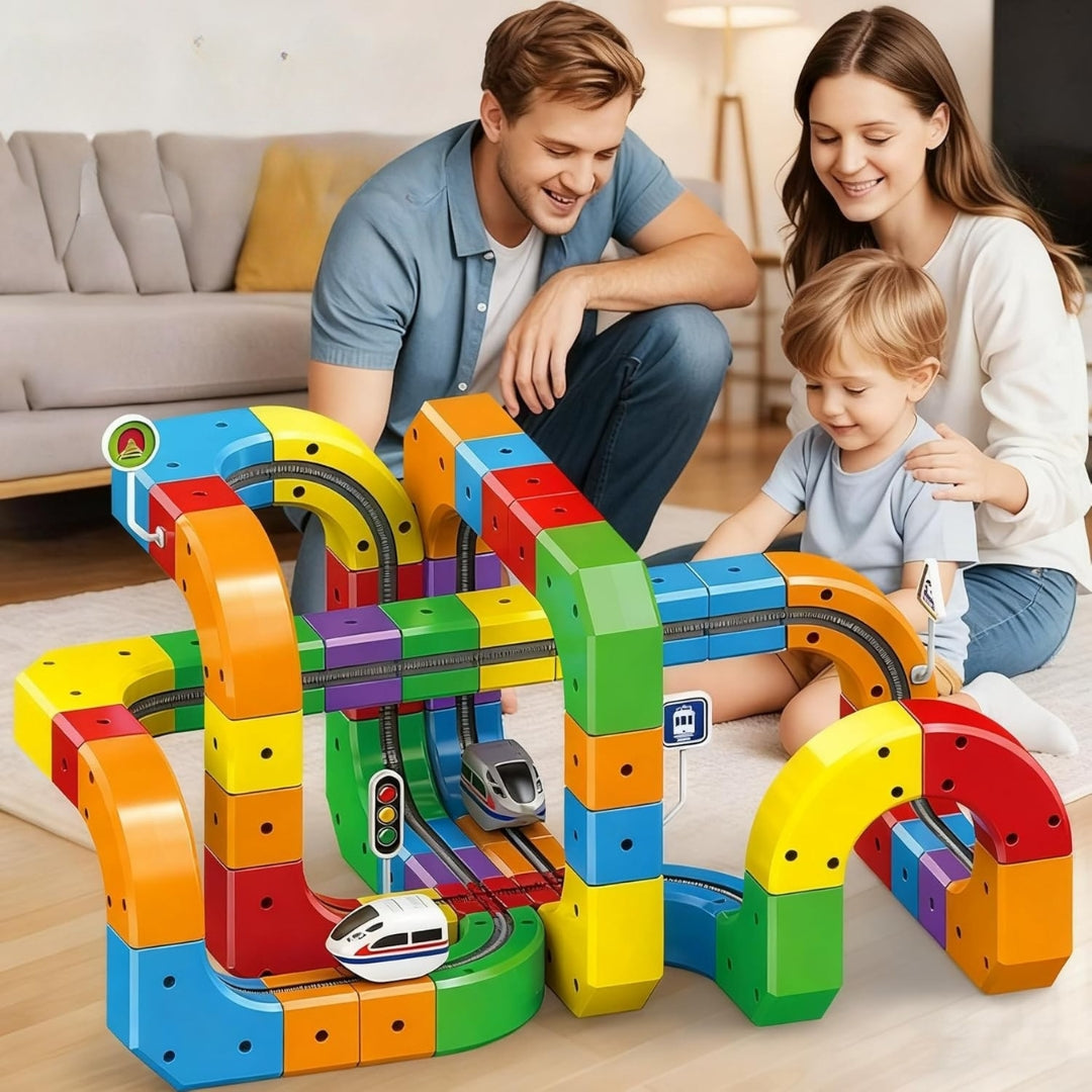 3D Rennbahn - 3D Auto- und Zugbahn für Kinder