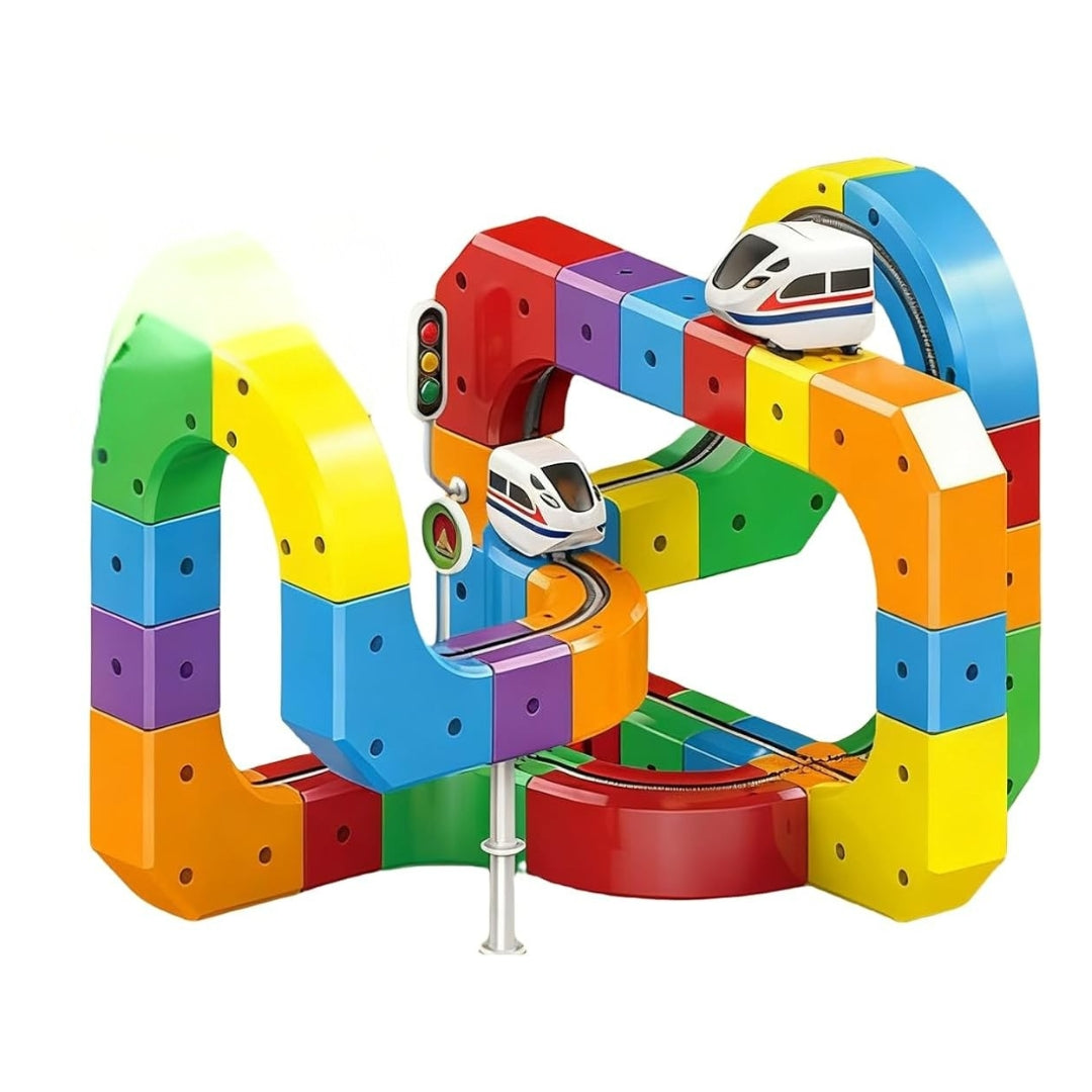 3D Rennbahn - 3D Auto- und Zugbahn für Kinder