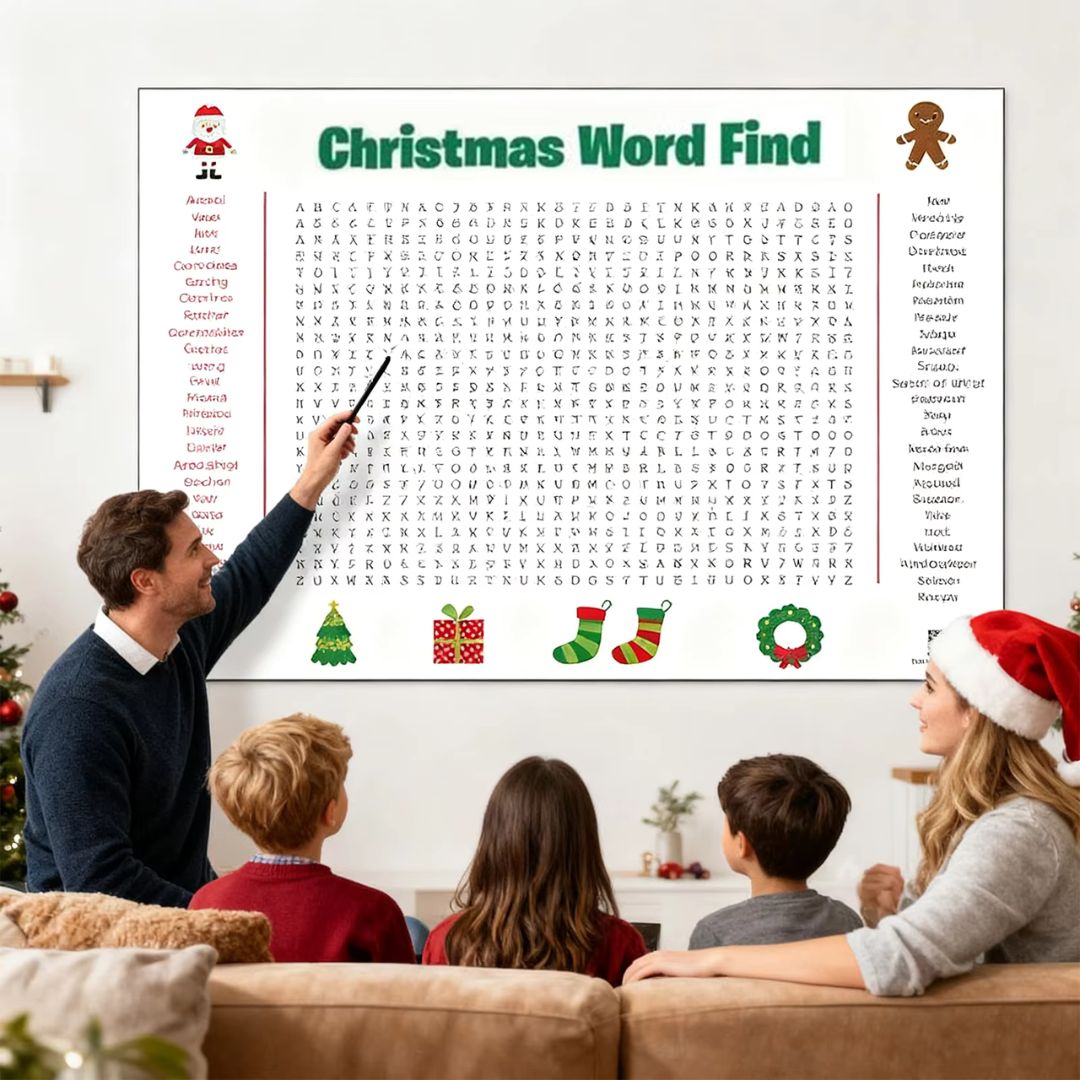 FestSuche - Riesen-Weihnachts-Wörterrätsel-Poster