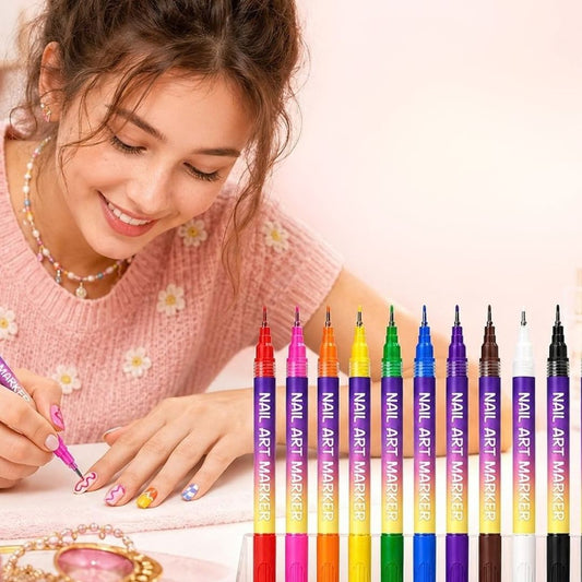GlanzNagel - Nagel-Art-Stifte-Set mit 12 Farben