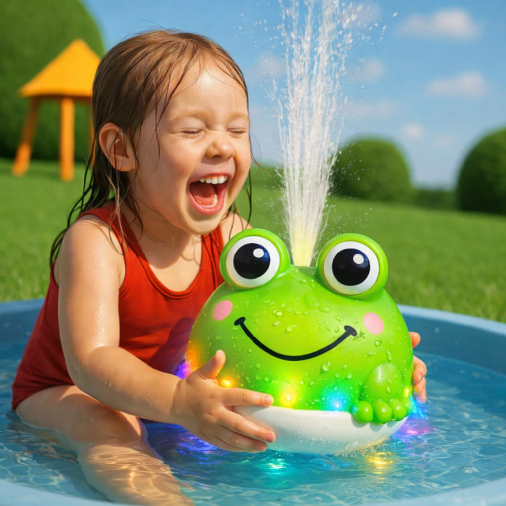FroschFontäne - Kinder Wasser Spielzeug mit LED Licht