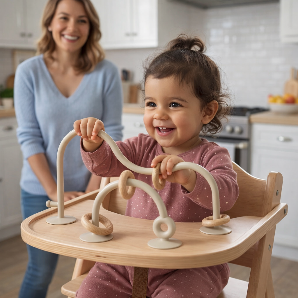Baby Motorik Spielzeug – Saugnapf Lernspielzeug aus Silikon