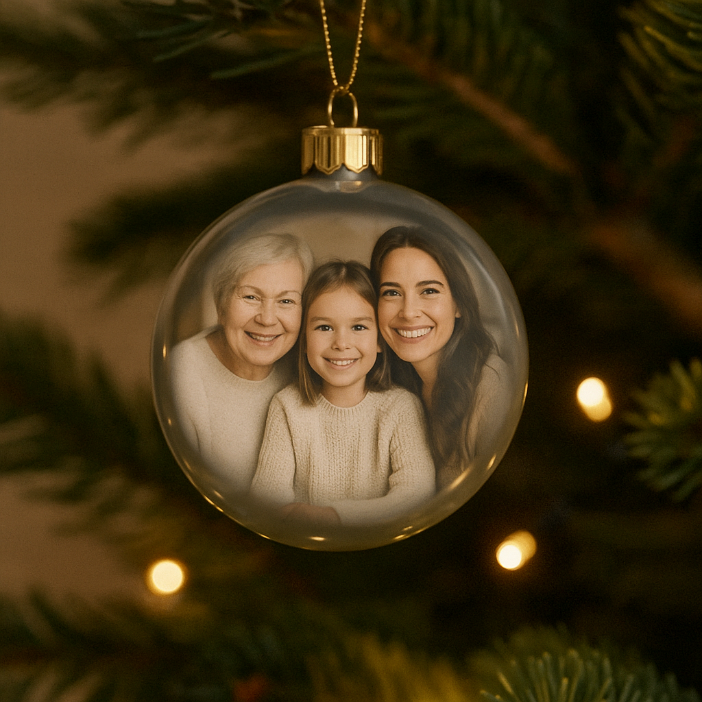 WeihnachtsZauber Kugel – Personalisiert mit deinen Erinnerungen