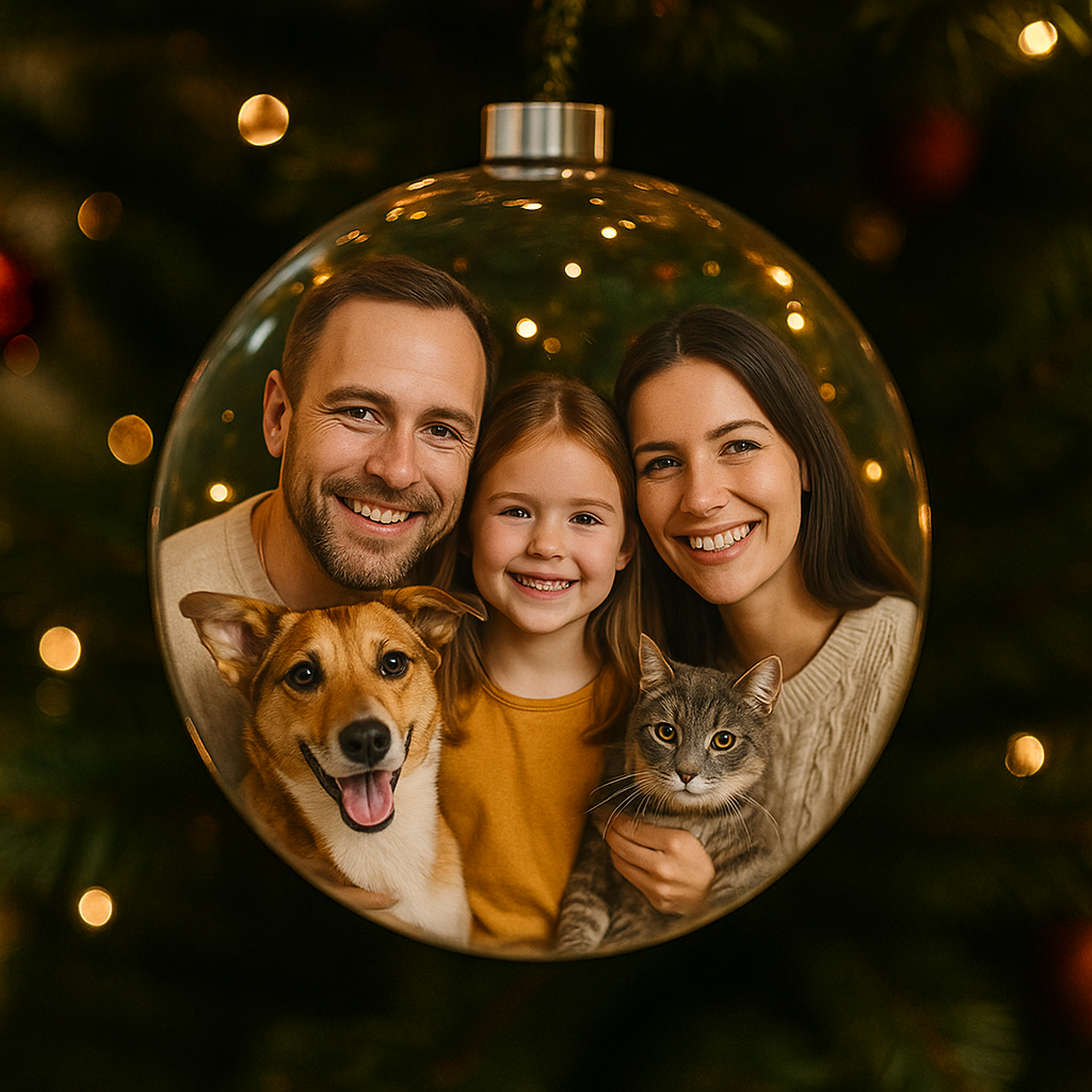 WeihnachtsZauber Kugel – Personalisiert mit deinen Erinnerungen