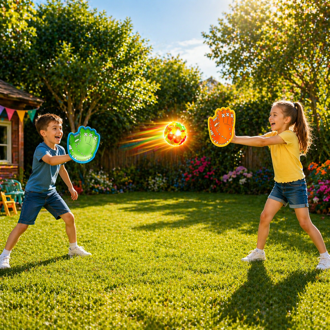 Kinder Ball Fangspiel mit leuchtendem Ball