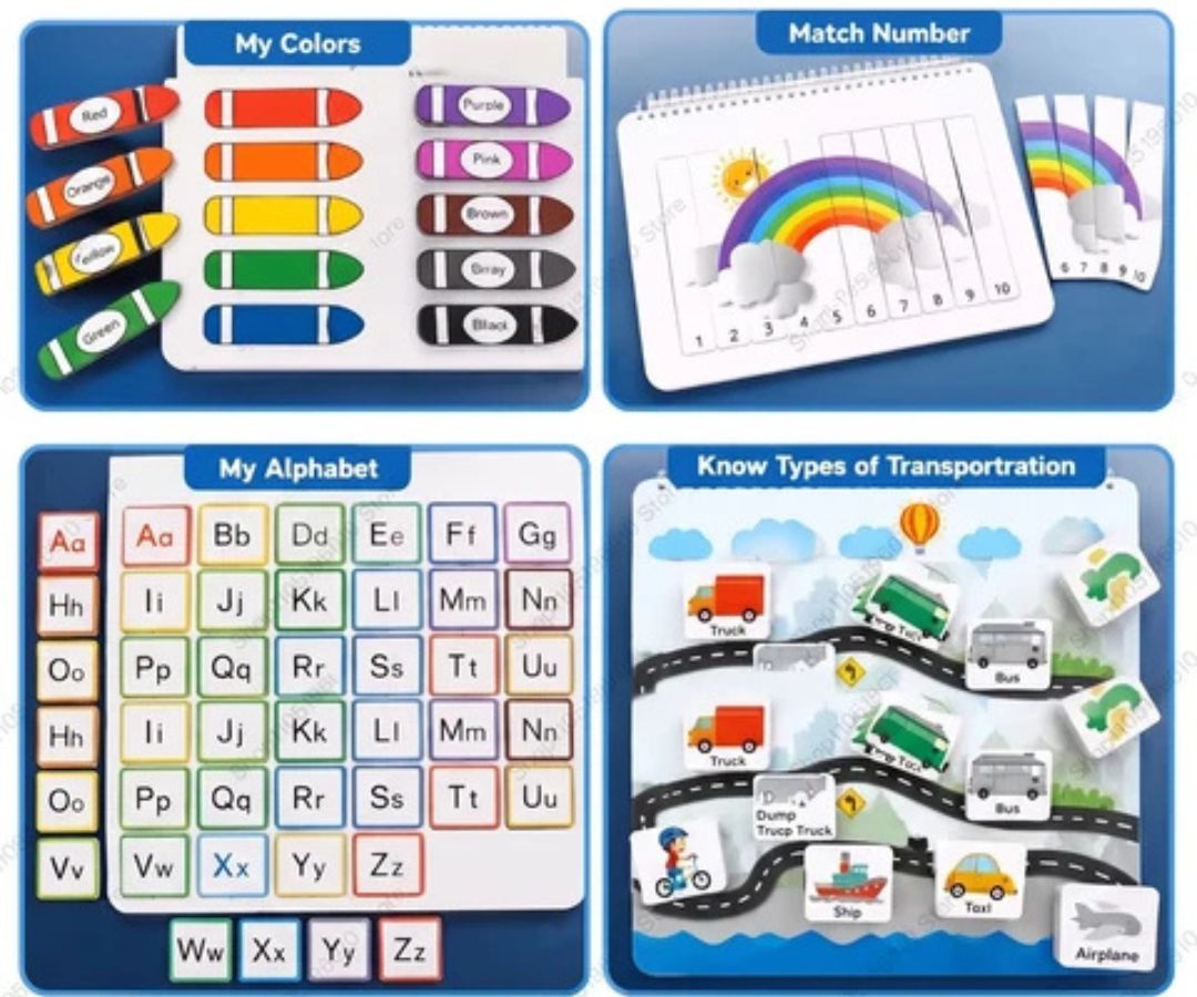 LernBuch - 12-in-1 Montessori Lernbuch für Kinder