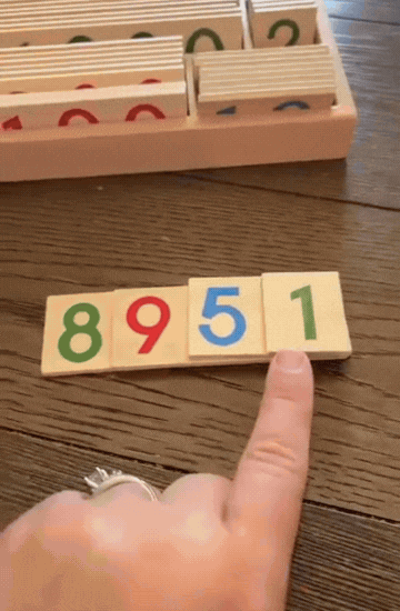RechenSpaß - Montessori Zählspiel aus Holz für Kinder