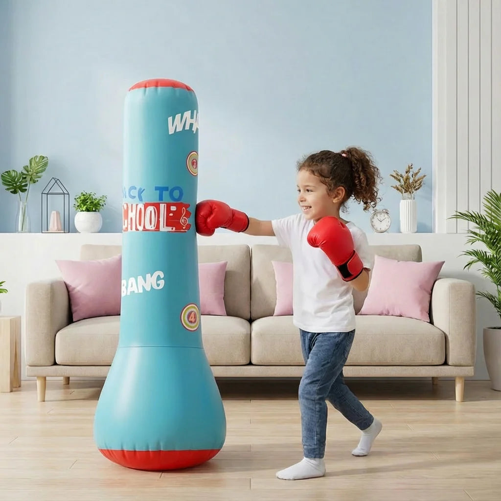 BoxHeld - Aufblasbarer Kinder Boxsack mit Wasserfüllung