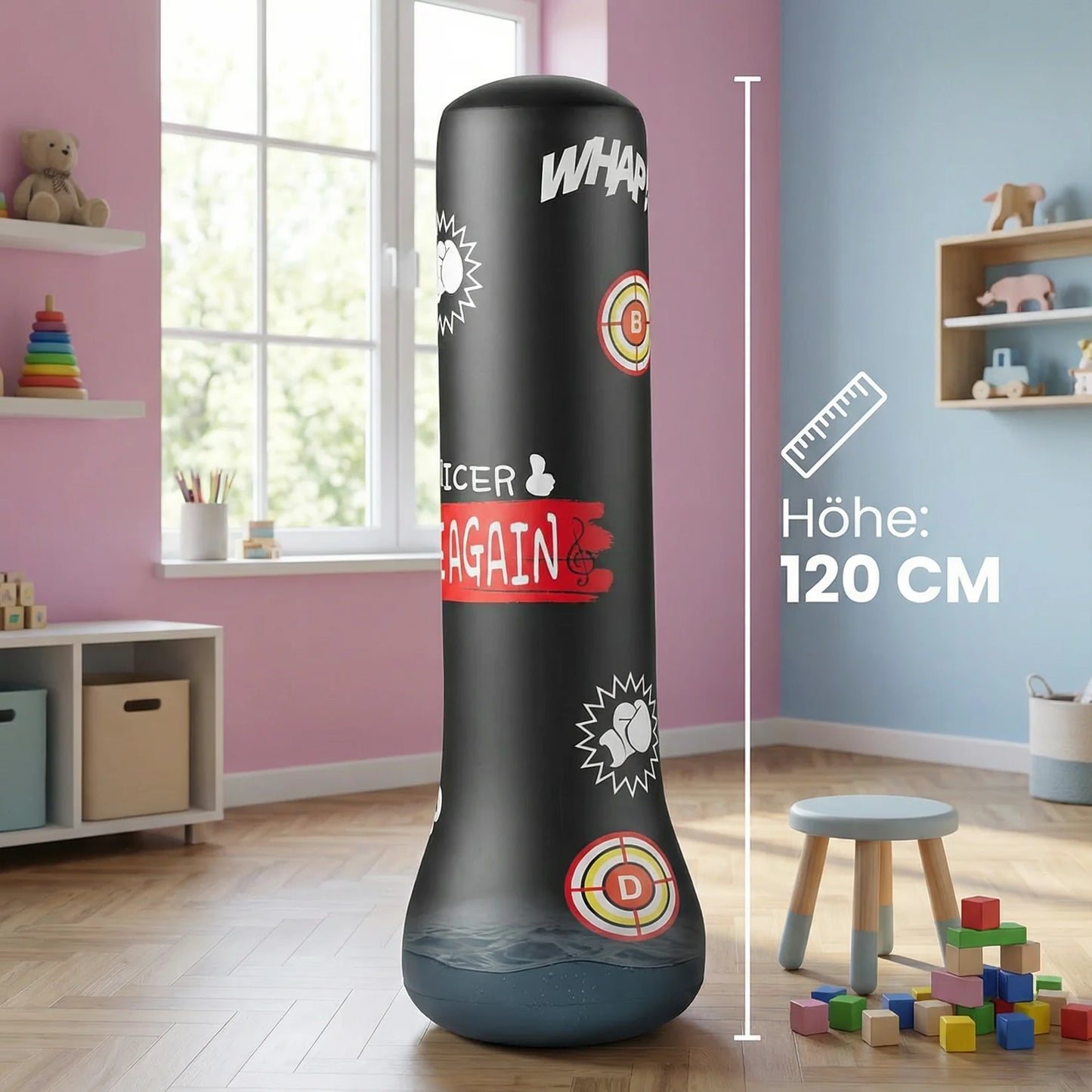BoxHeld - Aufblasbarer Kinder Boxsack mit Wasserfüllung